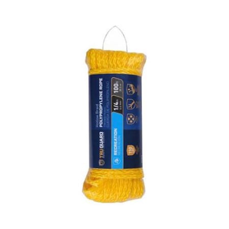 Mibro 0.25 in. x 100 ft. Tru Guard HW Rope, Yellow 231512
